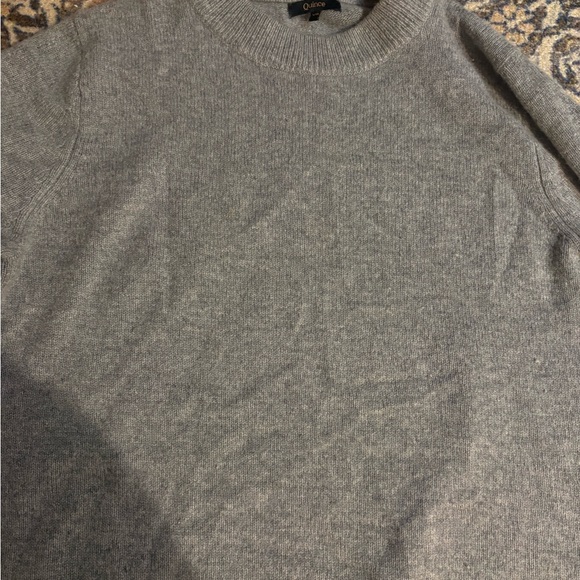 Quince Light Gray Cashmere Crewneck Sweater - Picture 5 of 7